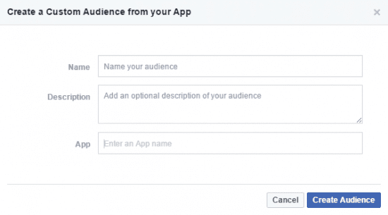 App Activity Custom Audience Facebook
