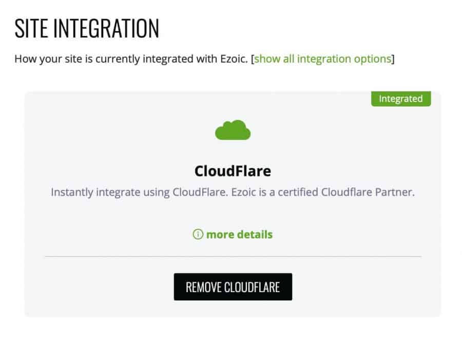 Ezoic Review update - Cloudflare integration